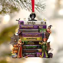 Load image into Gallery viewer, &quot;Embrace Your Dark Side!&quot; - Horror Witch Tape Stack Ornament - Personalized Gifts for Horror Fans Ornament PopCulturePrints
