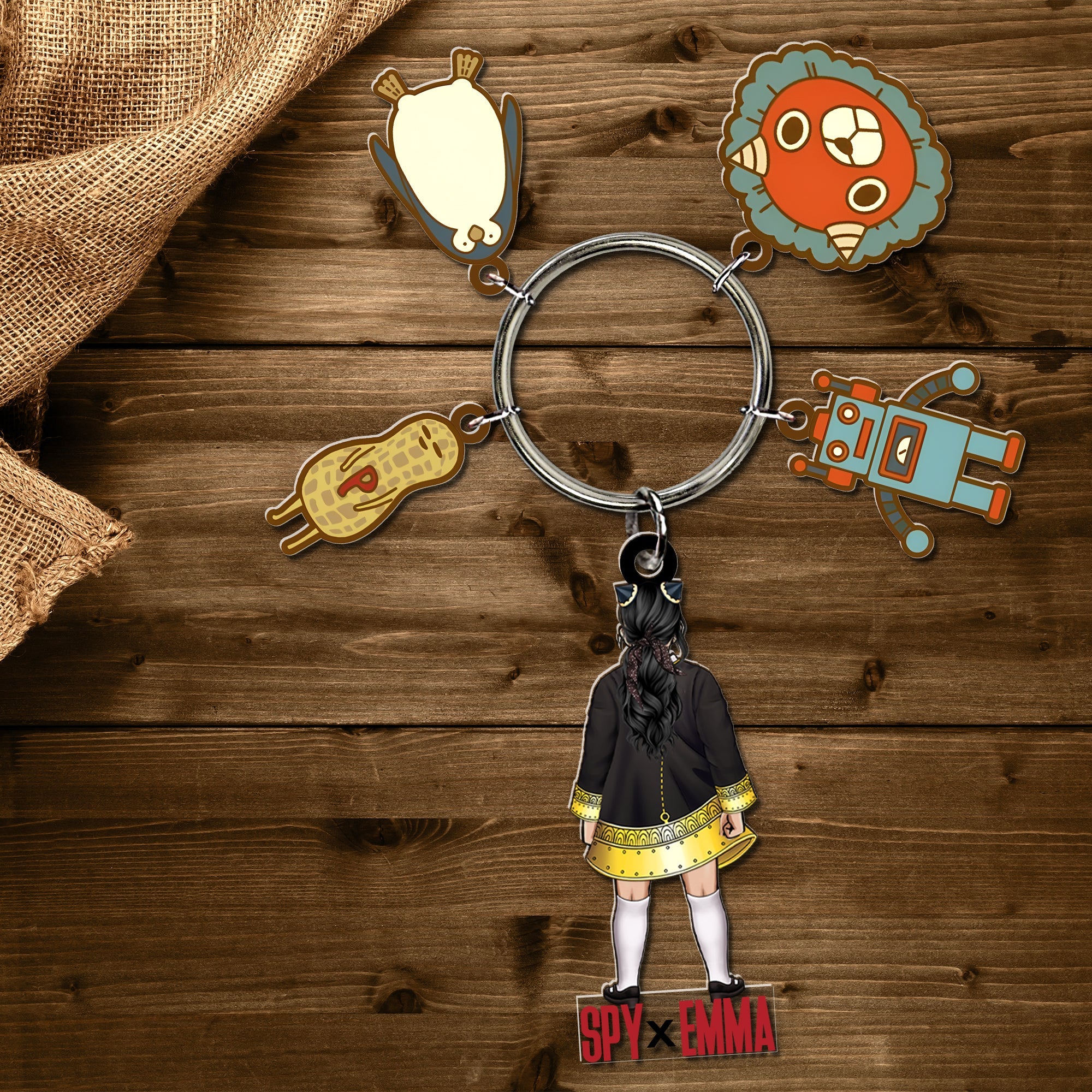 Custom Movie Fan Keychain - Spy x Emma Design Keychains PopCulturePrints