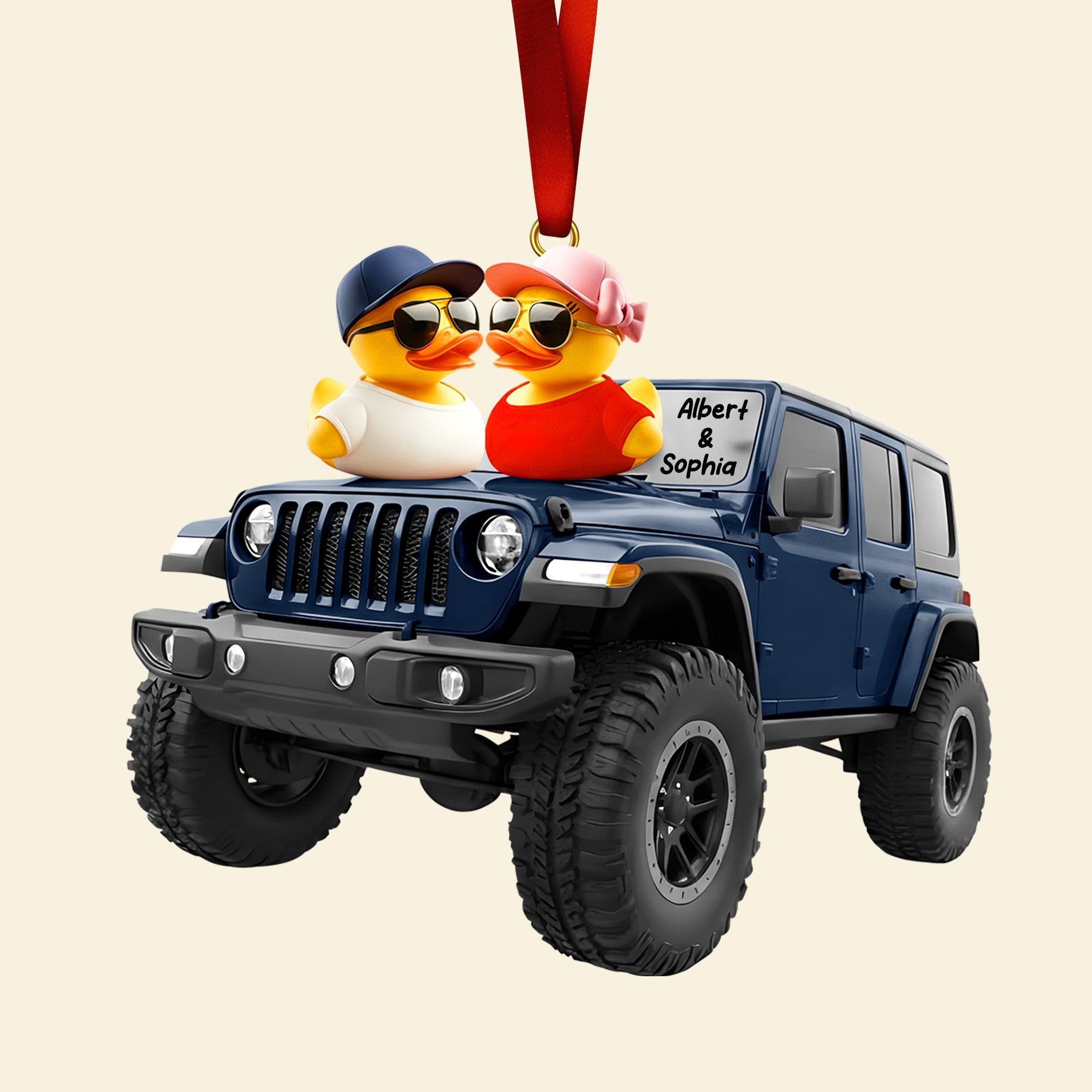 "I Ducking Love You" - Personalized Off-road Duo Ornament - Unique Gift for Couples, Friends, and Adventure Lovers Ornament PopCulturePrints