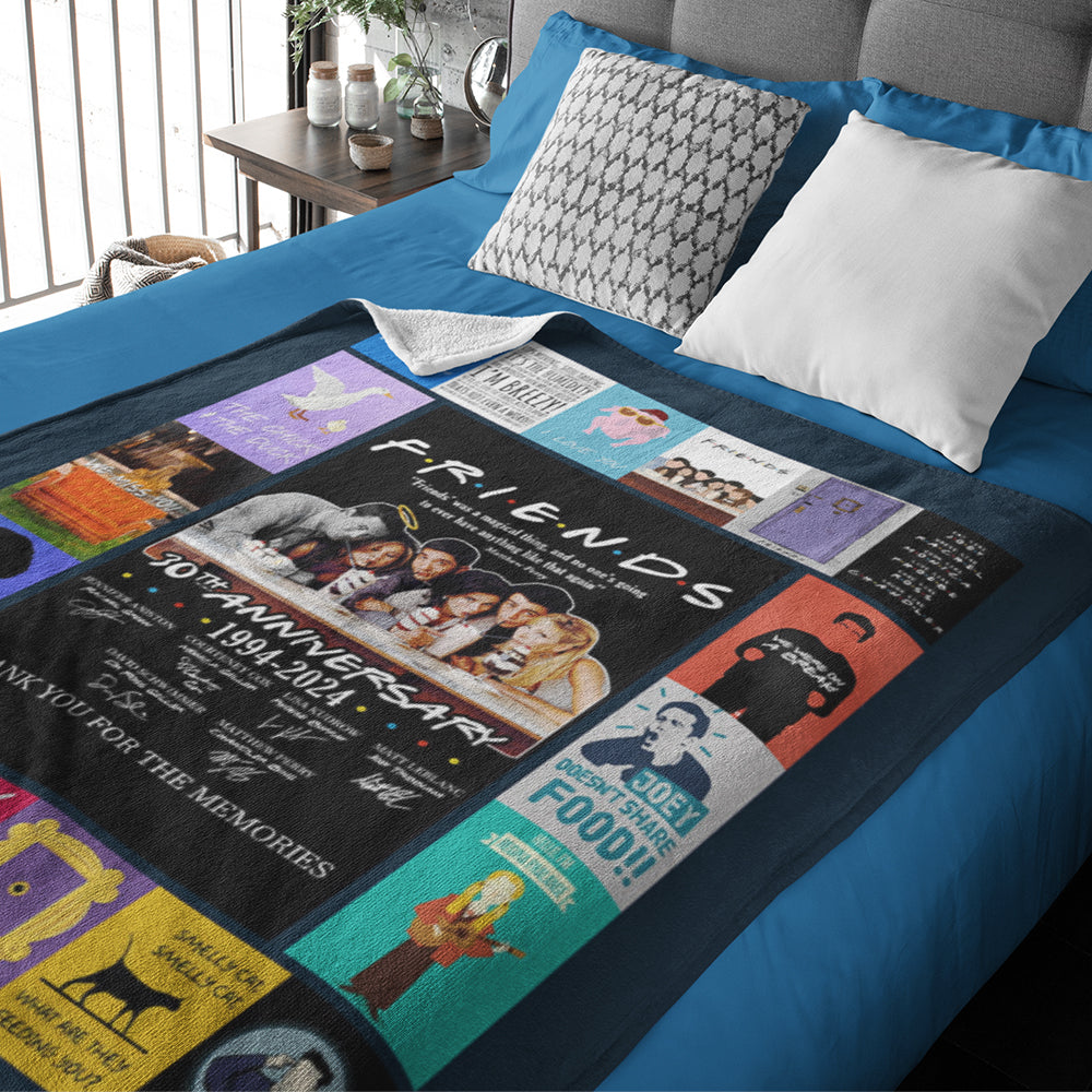 Friends Anniversary Blanket - Perfect Valentine's Day Gifts for Fans Blanket PopCulturePrints