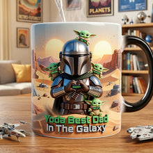 Load image into Gallery viewer, Yoda Best Dad In The Galaxy - Personalized Magic Coffee Mug for Dad Coffee Mug PopCulturePrints
