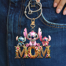 Load image into Gallery viewer, Family Love – Customizable Keychain for Mom - Perfect Gift for Moms and Grandmothers Keychains PopCulturePrints
