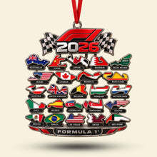 Load image into Gallery viewer, Celebrate the Race with Our Legend Teams Race Track Acrylic Ornament - Personalized Christmas Gifts
