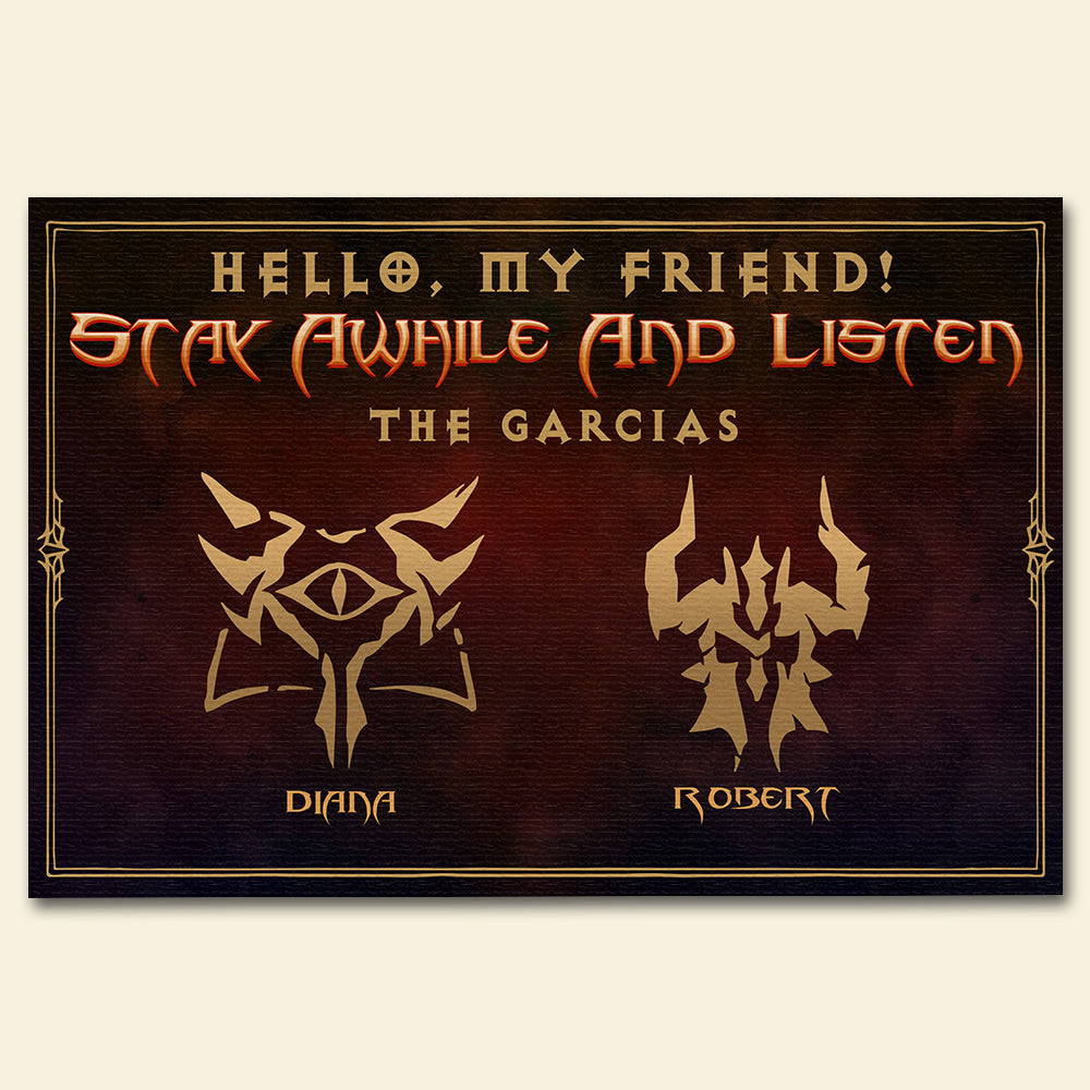 Customizable Fantasy Welcome Doormat - Gaming Theme Doormat PopCulturePrints