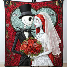 Load image into Gallery viewer, Love's Embrace: Personalized Couple Wedding Blanket - Unique Gift for Newlyweds Blanket PopCulturePrints

