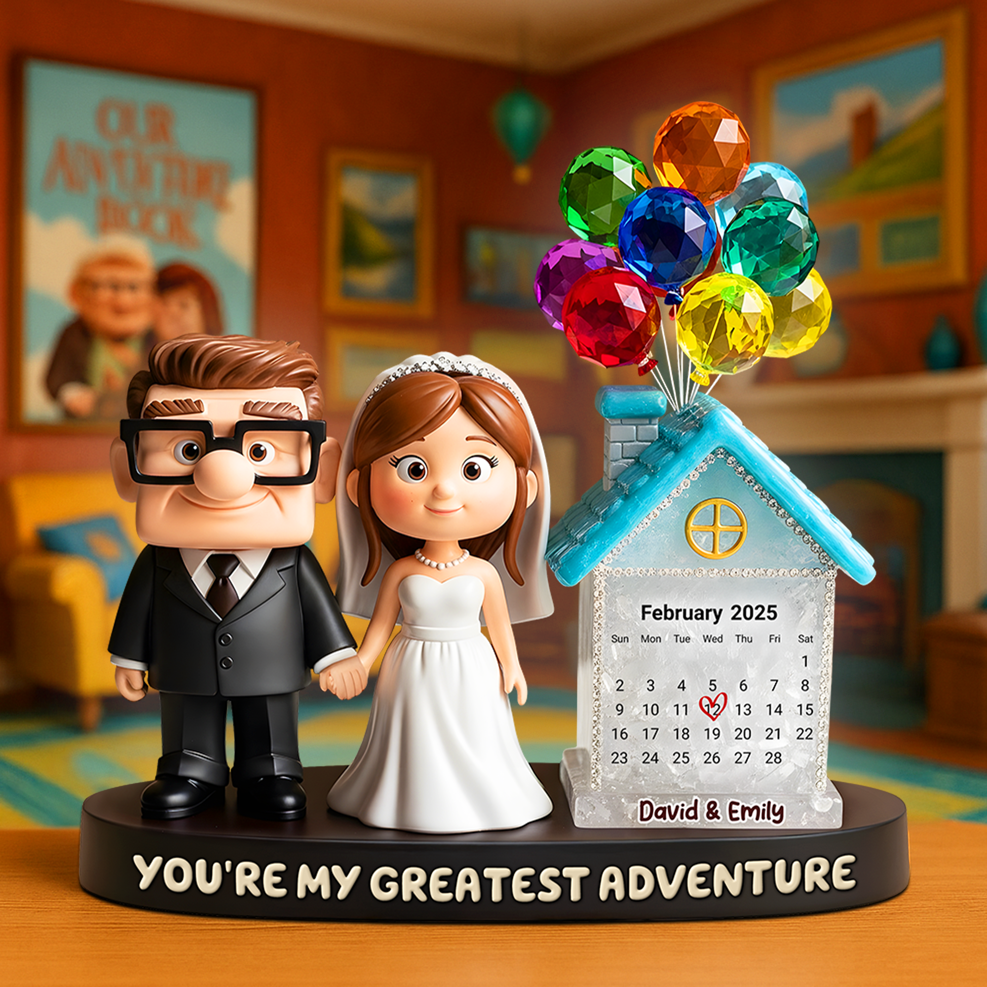 You're My Greatest Adventure - Couple Wedding Day Acrylic Plaque - Personalized Gifts for Couples Shaped Plaques PopCulturePrints