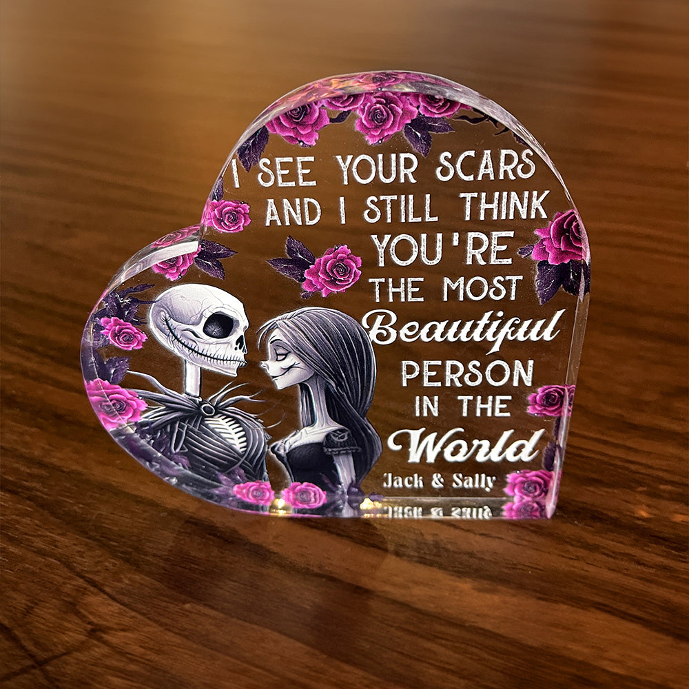 Personalized Couples Plaque - You're The Most Beautiful Person Shaped Plaques PopCulturePrints