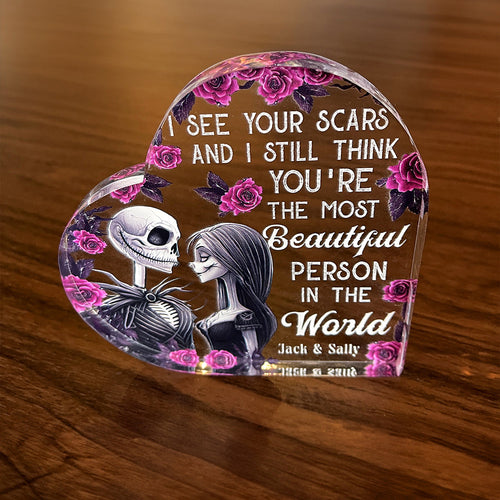 Personalized Couples Plaque - You're The Most Beautiful Person Shaped Plaques PopCulturePrints