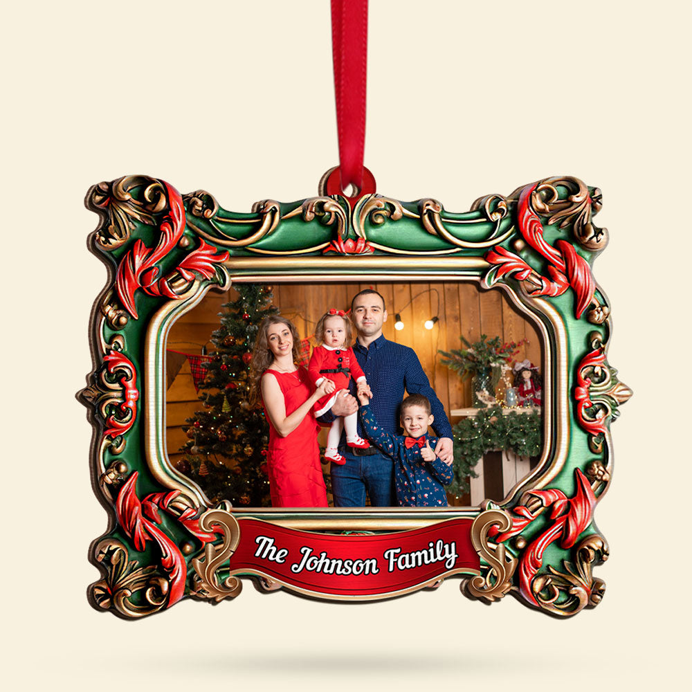 Personalized Family Christmas Photo Ornament