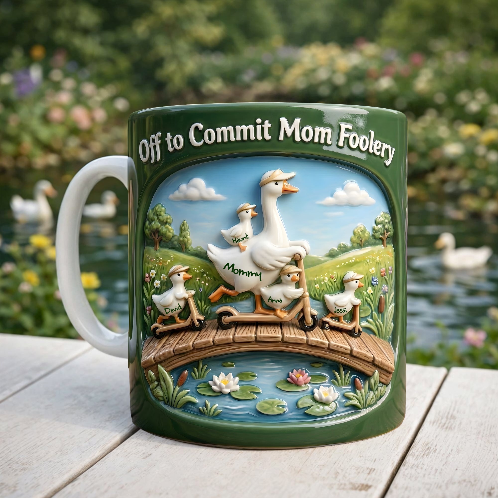 Off to Commit Mom Foolery - Cool Goose Mom Coffee Mug - Personalized Gift for Moms and Grandmas Coffee Mug PopCulturePrints