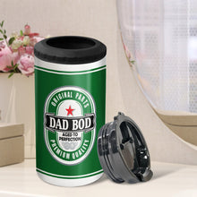 Load image into Gallery viewer, Personalized Dad Bod Beer Can Cooler Tumbler - Aged to Perfection Can Cooler PopCulturePrints
