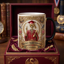 Load image into Gallery viewer, Celebrate Your Achievement: Lovely Skeleton Graduation Magic Mug - Personalized Gift for Graduates Coffee Mug PopCulturePrints
