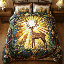 Load image into Gallery viewer, Deer Lovers Quilt Bedding Set - Nature-Inspired Home Decor Blanket PopCulturePrints
