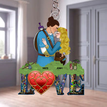 Load image into Gallery viewer, Personalized Couple Keychain - Gamer Love Edition
