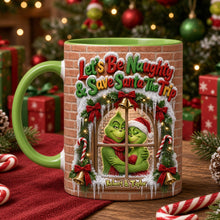 Load image into Gallery viewer, “Let's Be Naughty &amp; Save Santa the Trip” - Funny Couple Coffee Mug, Personalized Gift for Couples
