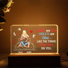 Load image into Gallery viewer, Personalized LED Light - Roses Are Red for Couples Led Night Light PopCulturePrints
