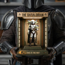 Load image into Gallery viewer, "The Dadalorian: A Hero for Every Dad" - Futuristic Dad Acrylic Plaque - Personalized Gift for Dads &amp; Grandpas Shaped Plaques PopCulturePrints

