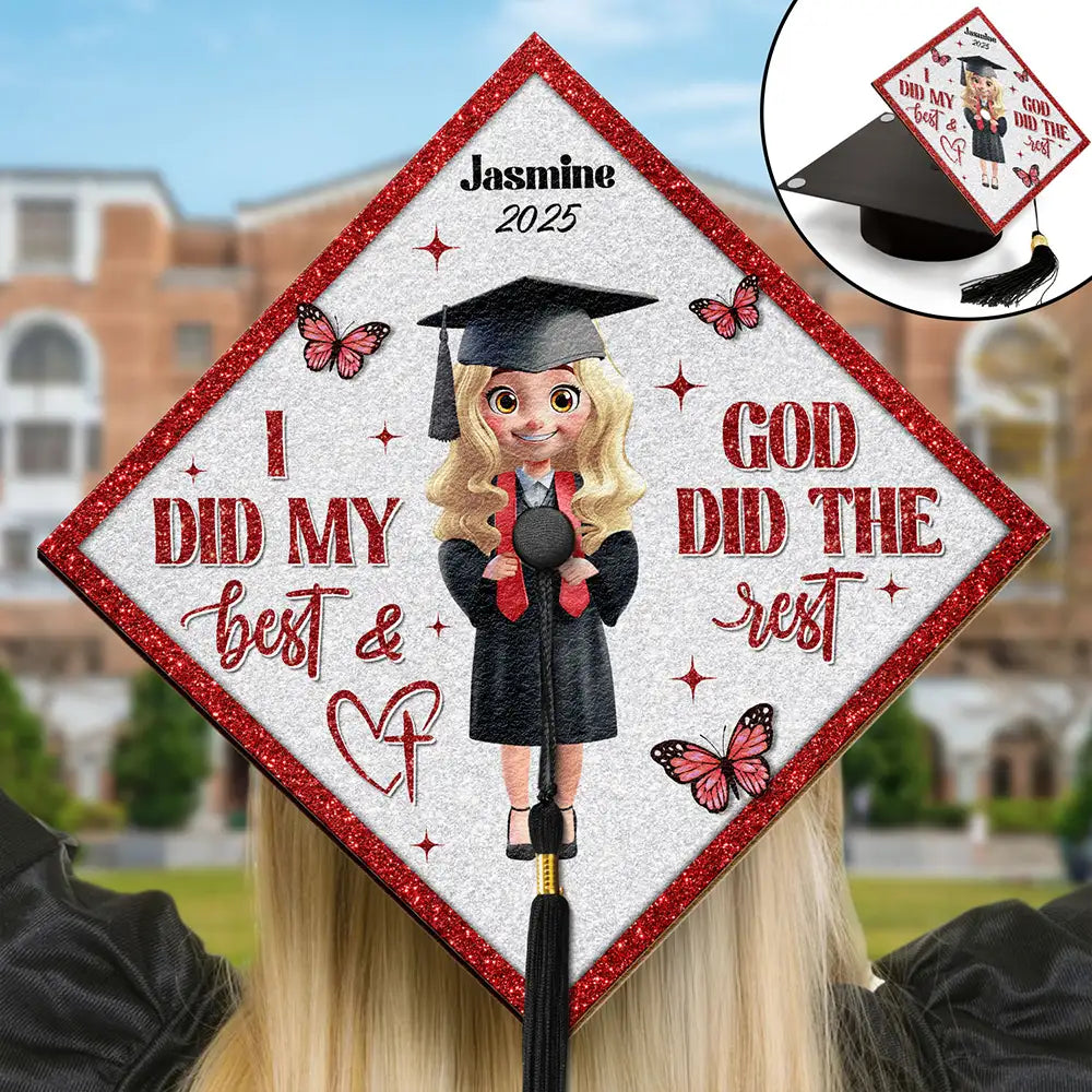 I Did My Best - Personalized Graduation Cap Topper for the Ultimate Graduate Graduation Cap Topper PopCulturePrints