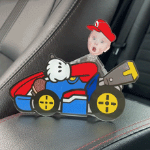 Load image into Gallery viewer, “Zoom into Fun with Personalized Joy!” - Cute Race Kids Shaking Head Standee - Custom Photo Gift for Kids Shaking Head Standee PopCulturePrints
