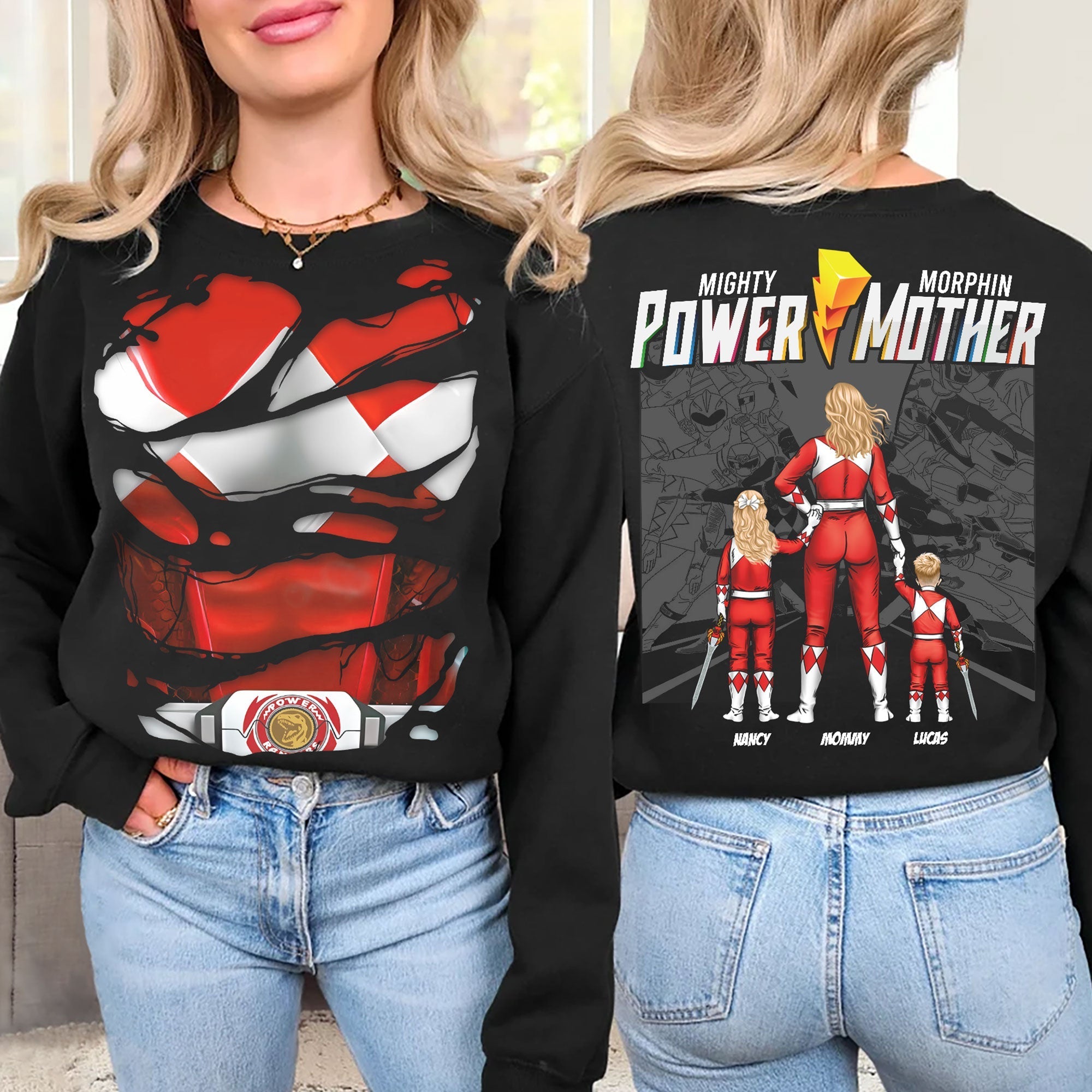 Power Up Your Love - Personalized Gifts For Mom Shirt Shirts PopCulturePrints