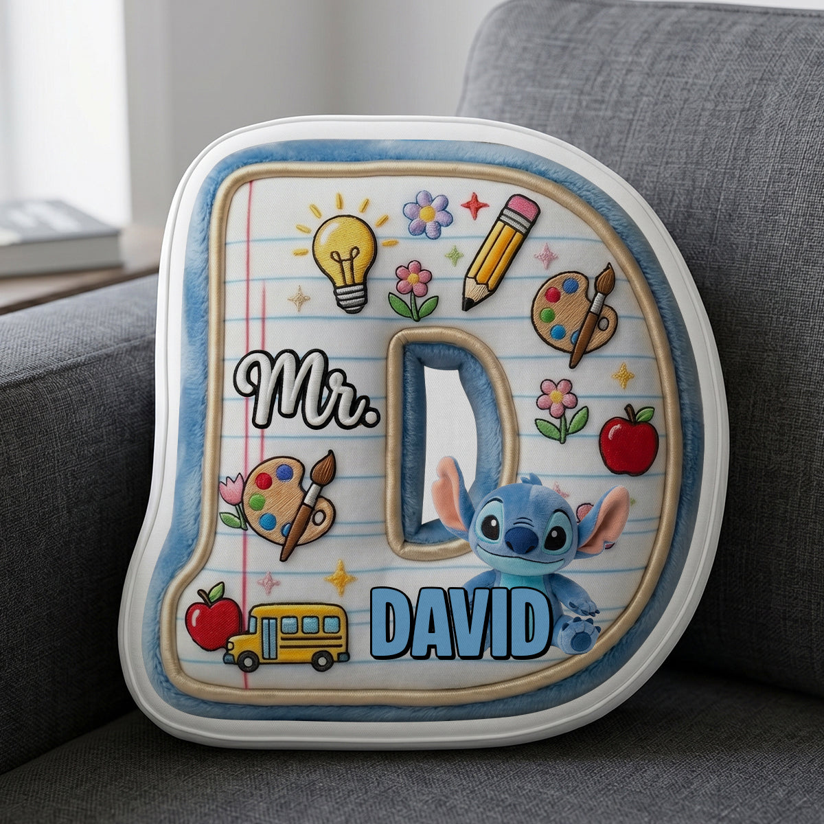 Celebrate Teaching with Heart - Classroom Letter Custom Pillow - Personalized Gifts for Teachers