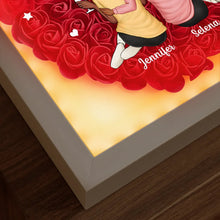 Load image into Gallery viewer, Besties Forever - Personalized LED Light Flower Shadow Box LED Light Flower Shadow Box PopCulturePrints
