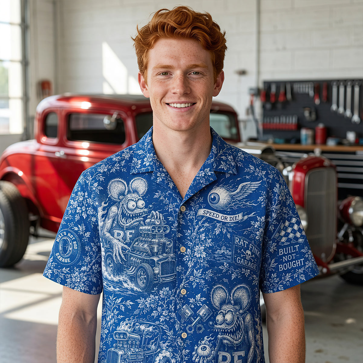 Top Speed Hawaiian Shirt- Personalized Gifts For Hot Rod Lover 04QHDT100726 Hawaiian Shirts PopCulturePrints