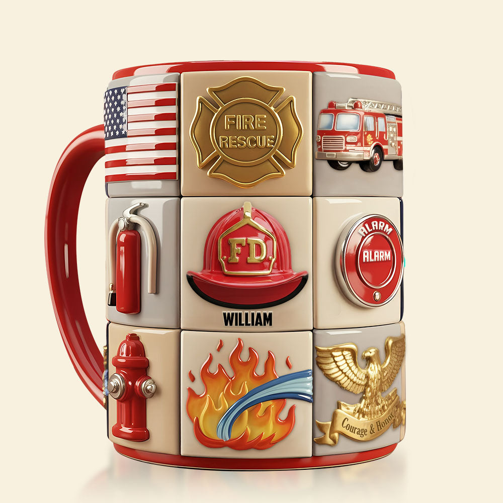 Firefighter Coffee Accent Mug - Personalized Gifts For Firefighter Coffee Mug 03TOTI311025 Coffee Mug PopCulturePrints
