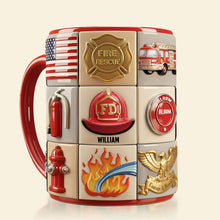Load image into Gallery viewer, Firefighter Coffee Accent Mug - Personalized Gifts For Firefighter Coffee Mug 03TOTI311025 Coffee Mug PopCulturePrints
