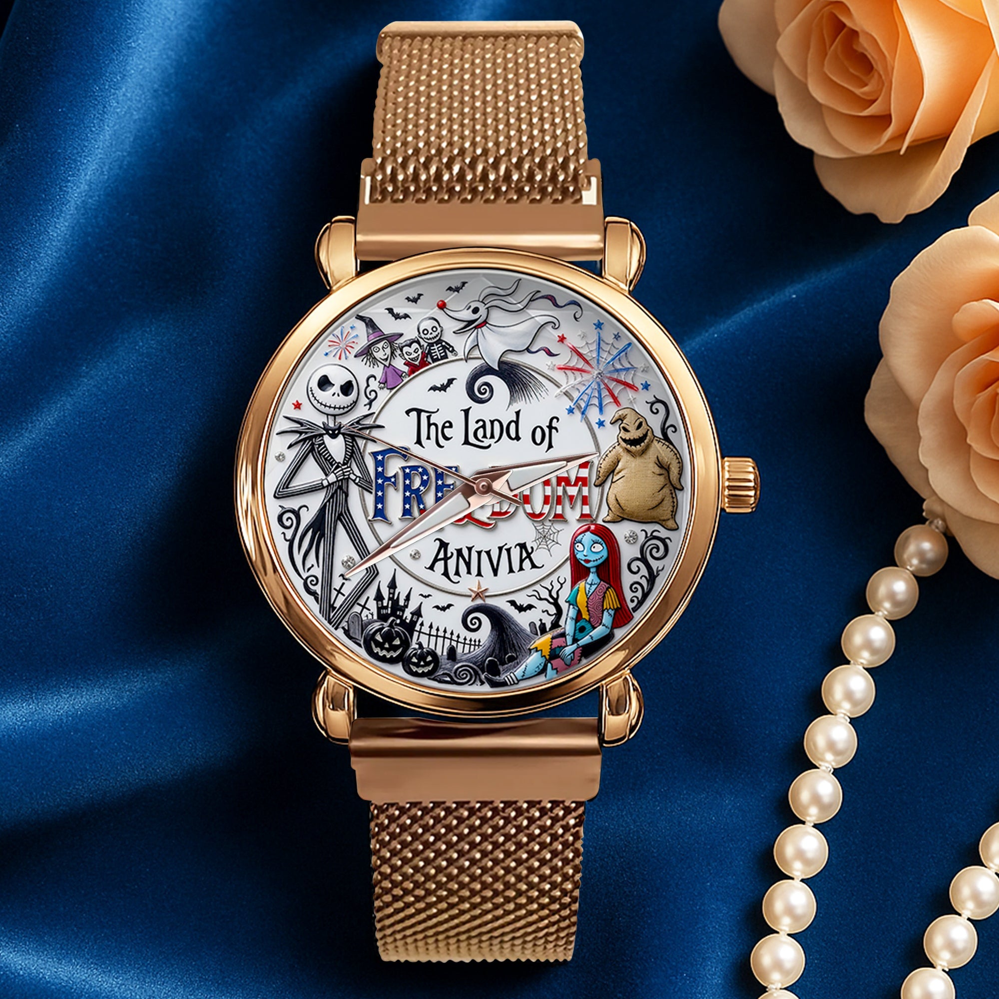 "Embrace the Spirit of Freedom – Personalized Quartz Watch for the Passionate Patriot" Quartz Watch PopCulturePrints