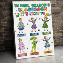 Load image into Gallery viewer, Personalized Teacher Poster: Classroom Positive Affirmations Poster &amp; Canvas PopCulturePrints
