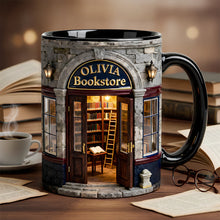 Load image into Gallery viewer, Quote: "For the Love of Books" - Bookstore Accent Mug, Personalized Gift for Book Lovers Coffee Mug PopCulturePrints

