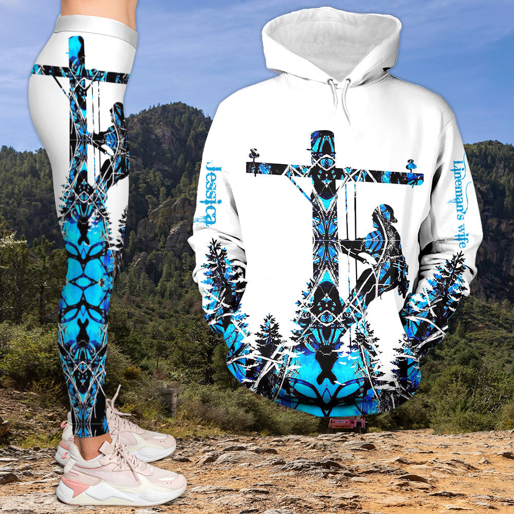 Personalized Lineman's Wife Hoodie & Leggings Set