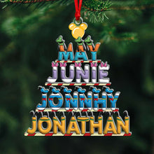 Load image into Gallery viewer, Custom Family Christmas Acrylic Alphabet Ornament Ornament PopCulturePrints
