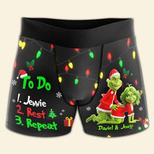 Load image into Gallery viewer, Grumpy Couple Christmas Boxers – A Fun Personalized Gift for Him Boxer Briefs PopCulturePrints
