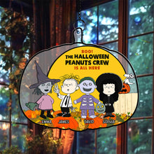 Load image into Gallery viewer, Personalized Halloween Peanuts Gang Family Suncatcher Ornament
