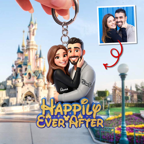 Happily Ever After - Custom Photo Keychain for Couples Keychains PopCulturePrints