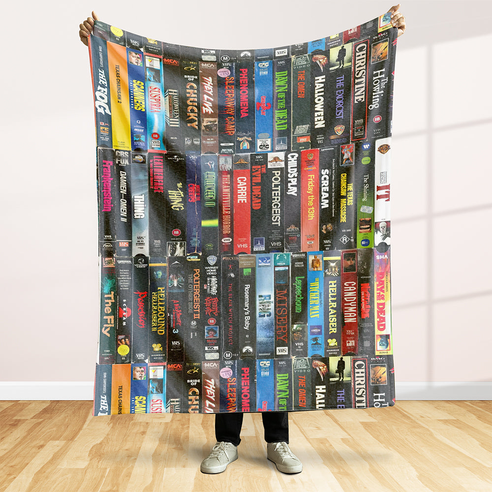 Horror Movie VHS Blanket - Perfect Gift for Horror Fans Blanket PopCulturePrints