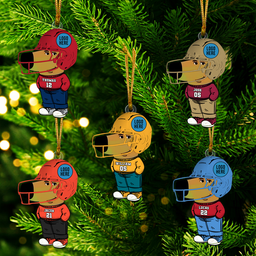 Custom American Football Fan Acrylic Ornament Ornament PopCulturePrints