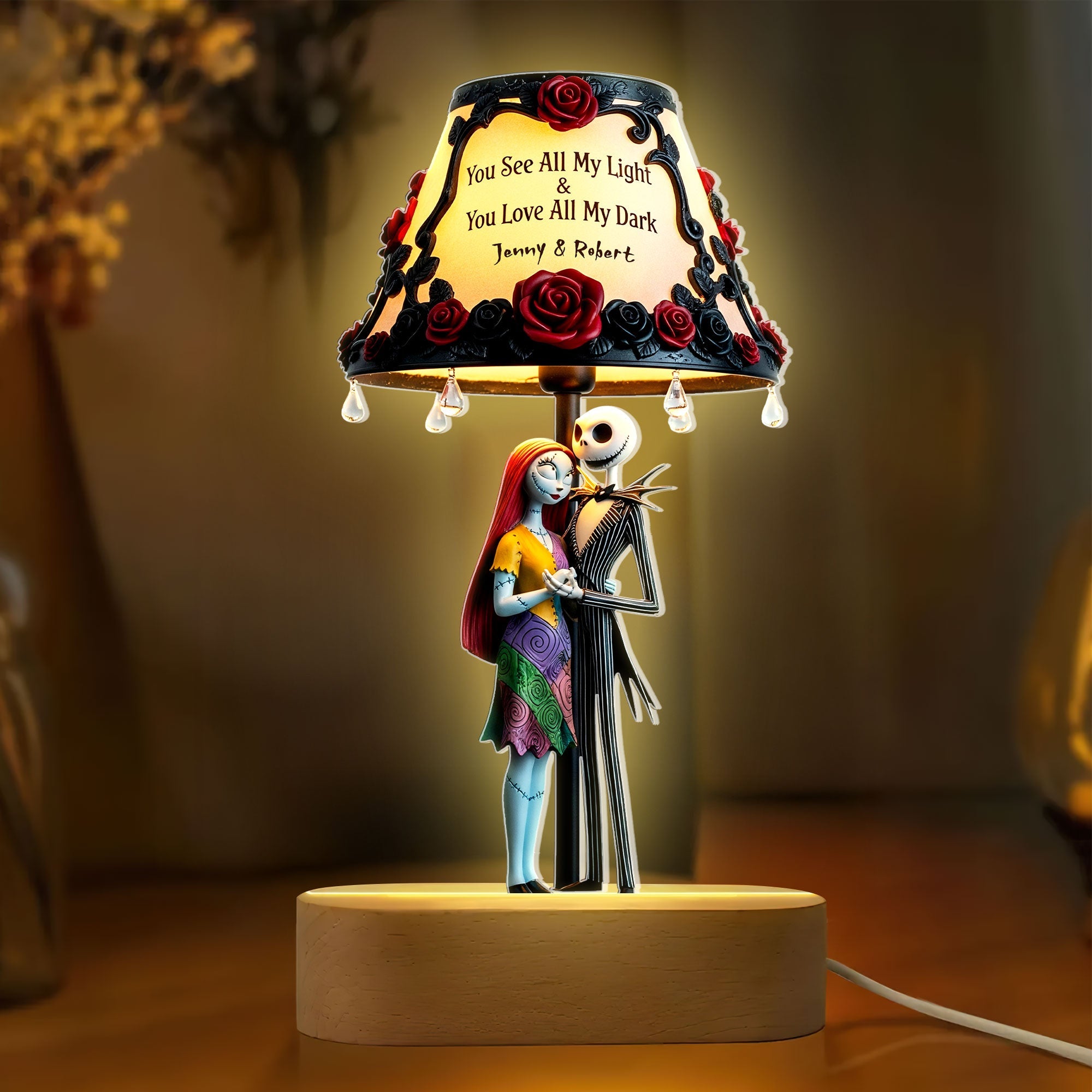 You See All My Light & You Love All My Dark - Custom Horror Couple LED Light Led Night Light PopCulturePrints