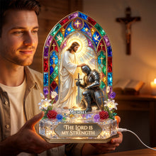 Load image into Gallery viewer, The Lord is my Strength - Personalized Christian Warrior Light Box
