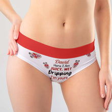 Load image into Gallery viewer, Personalized Juicy &amp; Wet Women's Briefs - Customizable Fun Gift Boxer Briefs PopCulturePrints
