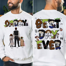 Load image into Gallery viewer, “The Best Day Ever!” - Personalized Galaxy Dad Shirt - Gift for Dad, Grandpa, and Father Figures Shirts PopCulturePrints
