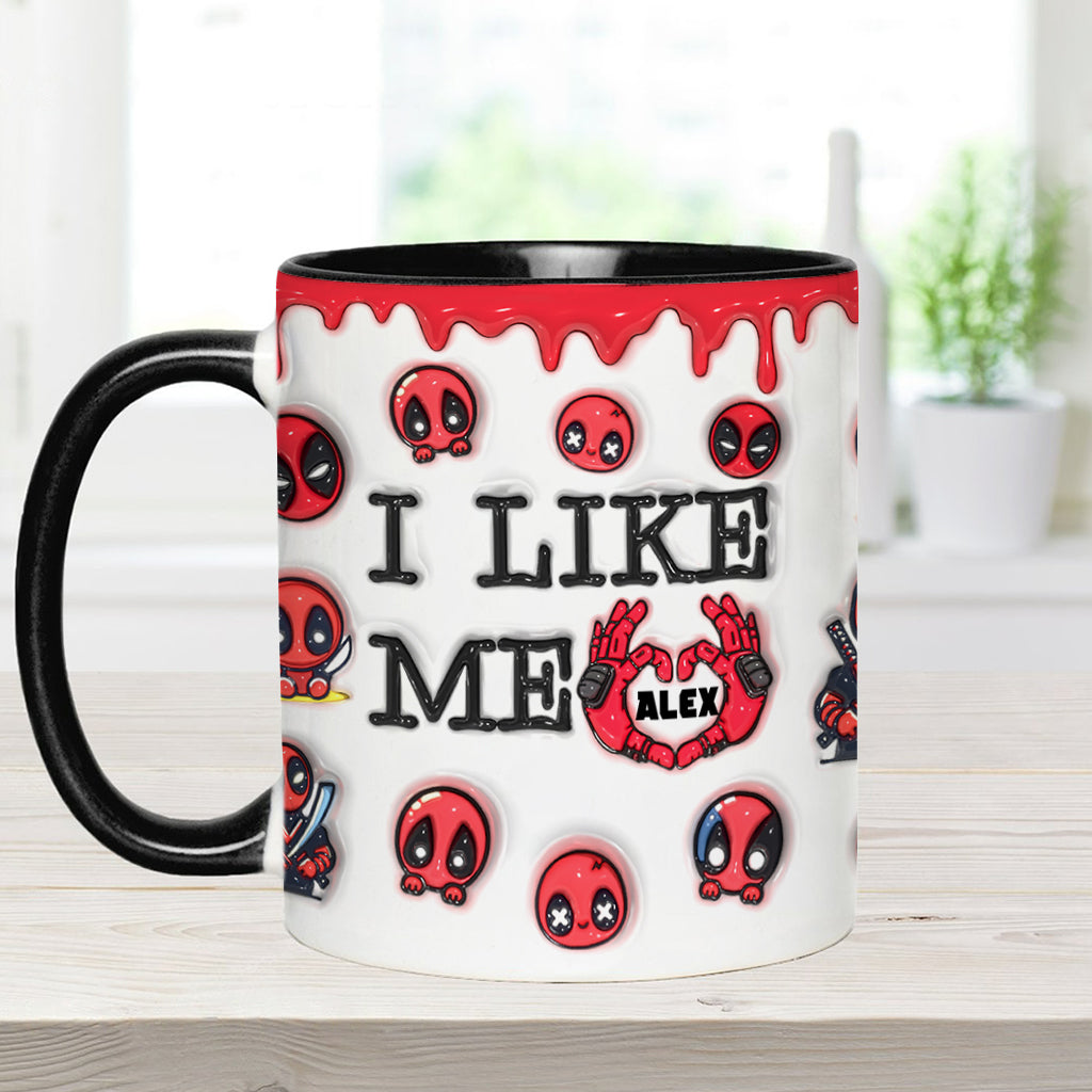 Personalized Deadpool 'I Like Me' Accent Mug