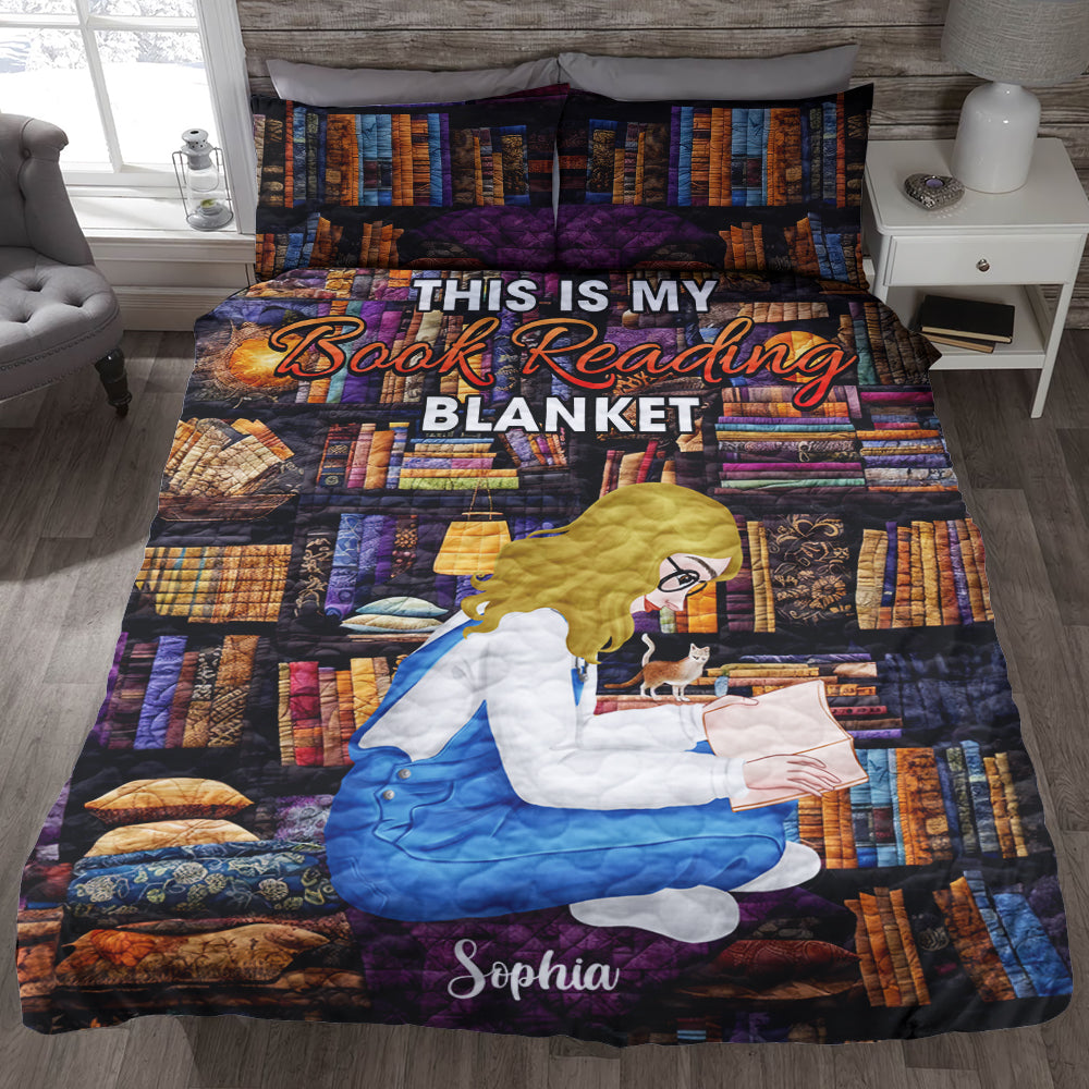 Personalized Book Lovers Quilt Bed Set - Perfect Gift for Readers Blanket PopCulturePrints