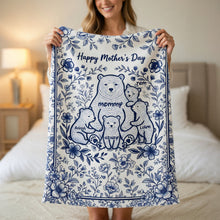 Load image into Gallery viewer, “Love Knows No Bounds” - Heartfelt Mama Bear Blanket - Personalized Gift for Moms, Grandma &amp; More Blanket PopCulturePrints
