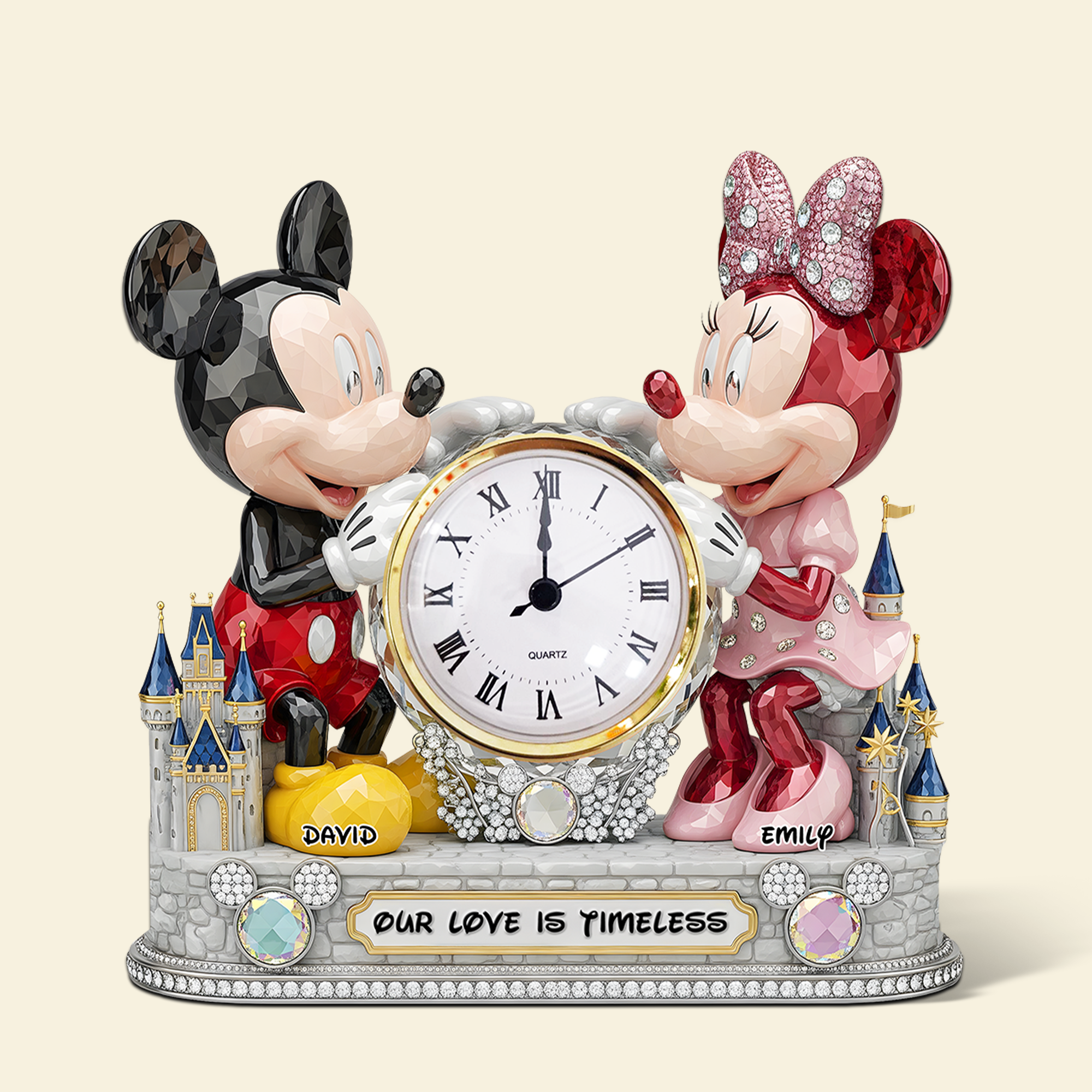 Our Love is Timeless - Personalized Desk Clock for Couples Clock Plaques PopCulturePrints