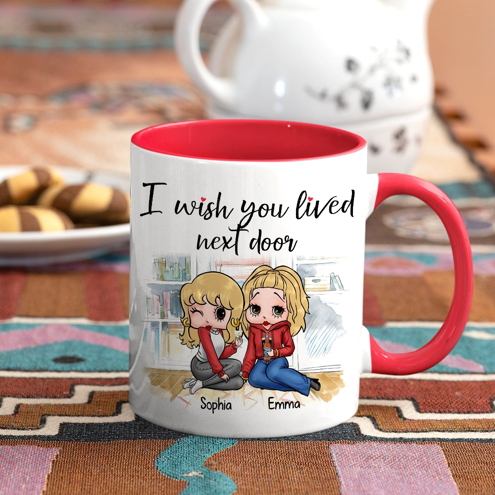 Personalized Best Friends Coffee Mug - Long Distance Friendship Gift Coffee Mug PopCulturePrints