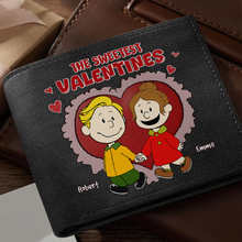 Load image into Gallery viewer, Personalized PU Leather Wallet for Couples - Sweetest Valentines Leather Wallet PopCulturePrints
