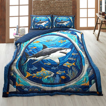 Load image into Gallery viewer, Underwater Adventure Shark Quilt Bed Set Blanket PopCulturePrints

